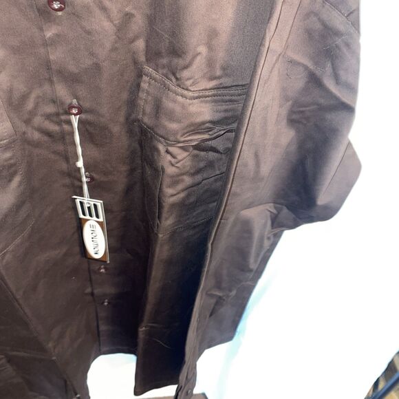 Evolution Men’s Thick Work Shirt Size 5XL Brown Workwear Rugged Comfort NWT - Picture 7 of 12